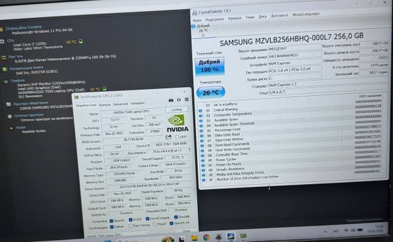 Мобільна робоча станція Б-клас Dell Precision 3570 / 15.6" (1920x1080) IPS / Intel Core i7-1255U (10 (12) ядра по 3.5 - 4.7 GHz) / 8 GB DDR5 / 256 GB SSD / nVidia T550, 4 GB GDDR6, 64-bit / WebCam б/в | Зображення 7