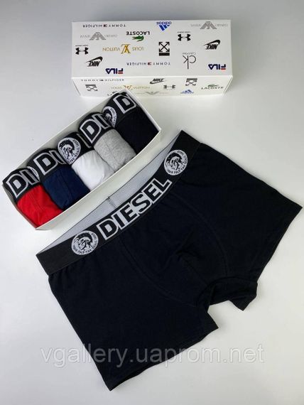Подарунковий набір чоловічих трусів DIESEL в коробці - ціна поштучно | Зображення 1