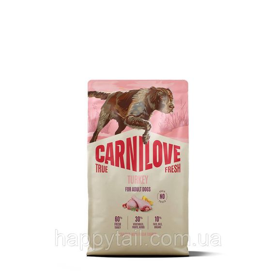 Беззерновий сухий корм Carnilove True Fresh Turkey для дорослих собак усіх порід із качкою 4 кг (арт. 173728)