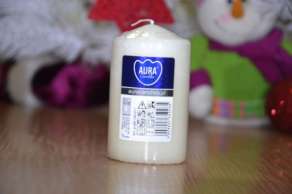 Свічка столова циліндр Bispol AURA Candles sw60/100-011 Молочний | Зображення 4