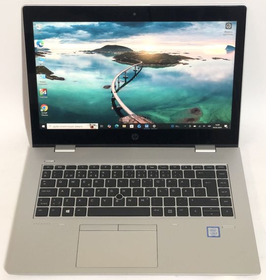 Ультрабук Б-класс HP ProBook 640 G4 / 14" (1920x1080) IPS Touch / Intel Core i5-7200U (2 (4) ядра по 2.5 - 3.1 GHz) / 8 GB DDR4 / 128 GB SSD / Intel HD Graphics 620 / WebCam / Win 10 Pro б/у | Зображення 1
