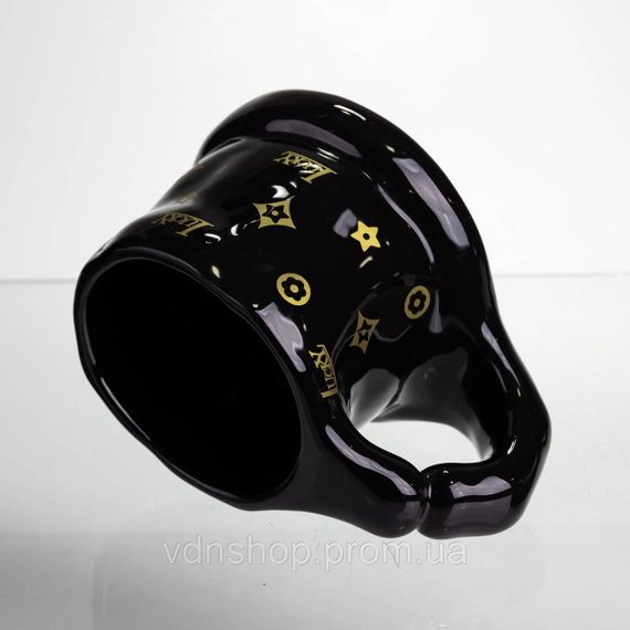 Чашка порцелянова 500 (мл) оригінальна кружка на подарунок чашка для чаю та кави Чорний FM-11B | Зображення 3