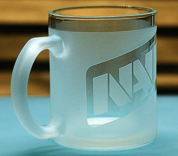 Скляна чашка 320мл NAVI з гравіюванням НАВІ  подарунок для фаната кіберспорту | Зображення 1