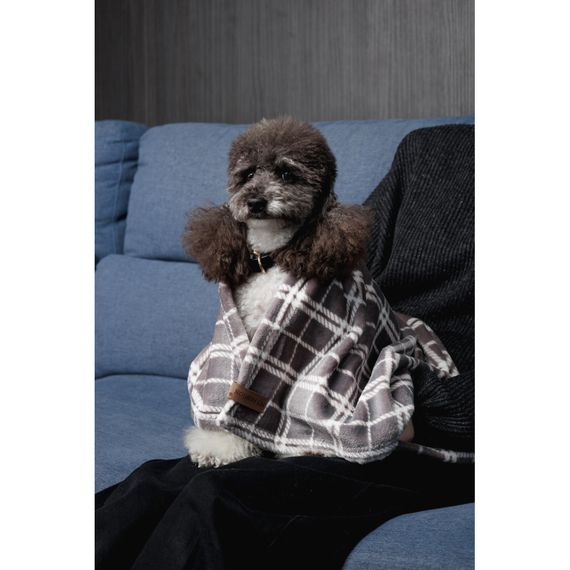 Плед Pet Fashion Bliss 2 для собак і котів плюш сірий картатий 70,5х94 см | Зображення 8