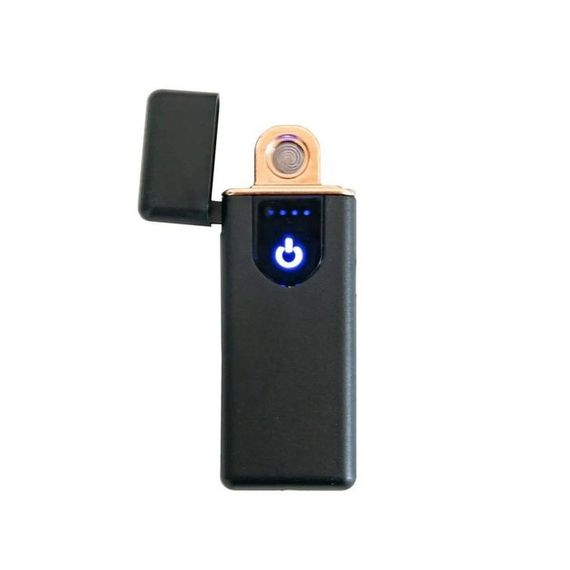 Електрозапальничка USB ZGP ABS, сенсорна електрична запальничка спіральна. Колір чорний | Зображення 3