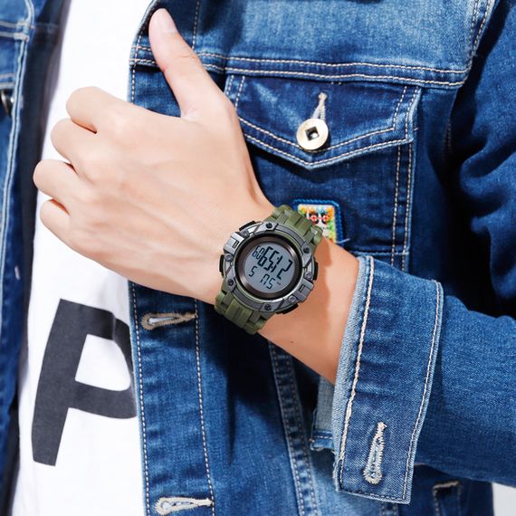 Чоловічий годинник Skmei 1545AG Army Green | Зображення 3