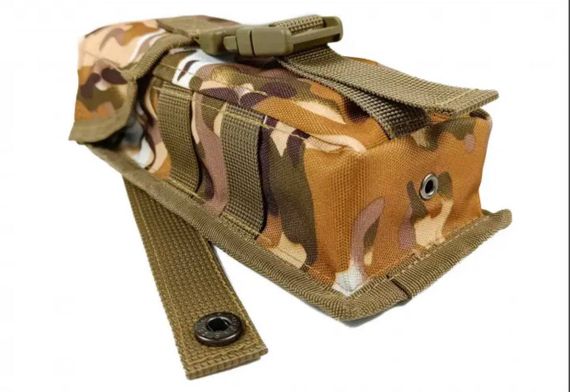 Підсумок під два магазини АК одинарний закритий Multicam Arid (MOLLE, підсумок на розвантаження, жилет, РПС) | Зображення 2
