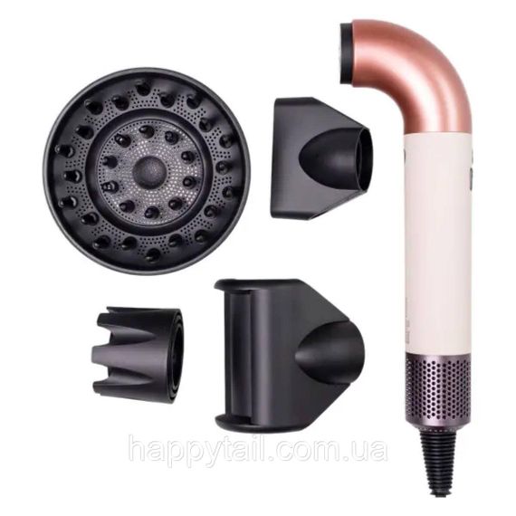 Фен стайлер Super Hairdryer мультистайлер 1600 Вт прилад для волосся з холодним гарячим повітрям 4 насадки Рожевий HP-3P | Зображення 1