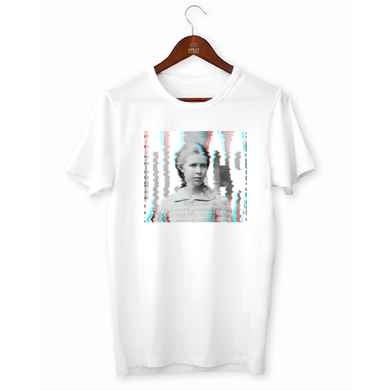 Футболка біла з патріотичним принтом "Фото Леся Українка" Кавун L ФП012411L