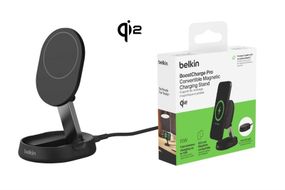 Зарядний пристрій Belkin бездротовий 15Вт Magnetic Stand Qi2, чорний (WIA008BTBK)