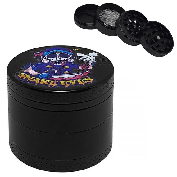 Металевий Гриндер Млин Для Тютюну "Skull Black V3"
