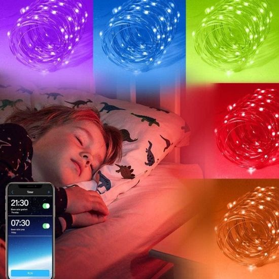 Світлодіодна гірлянда з Bluetooth та пультом RGB 10м | Зображення 2