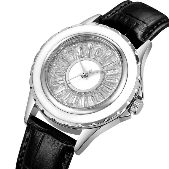 Класичний жіночий годинник Skmei 2172SIBK Silver-Black | Зображення 1