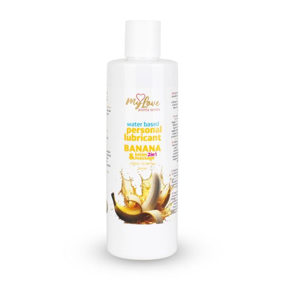 2в1 лубрикант та масажний гель - MyLove Aroma Series Intim&Massage Banana, 300 мл Sex Aura