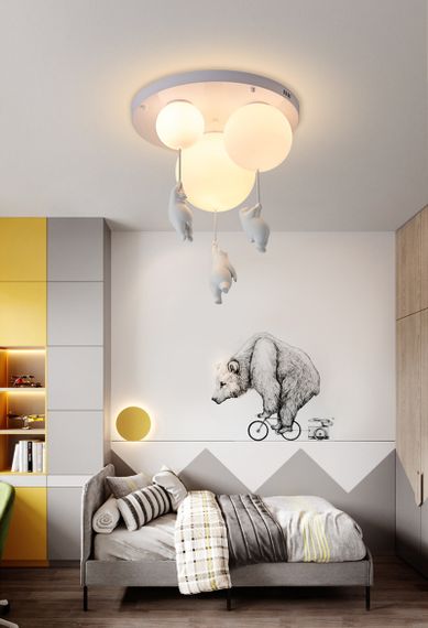 Люстра стельова на 3 лампочки 27319 Білий 55х50х50 см. | Зображення 9