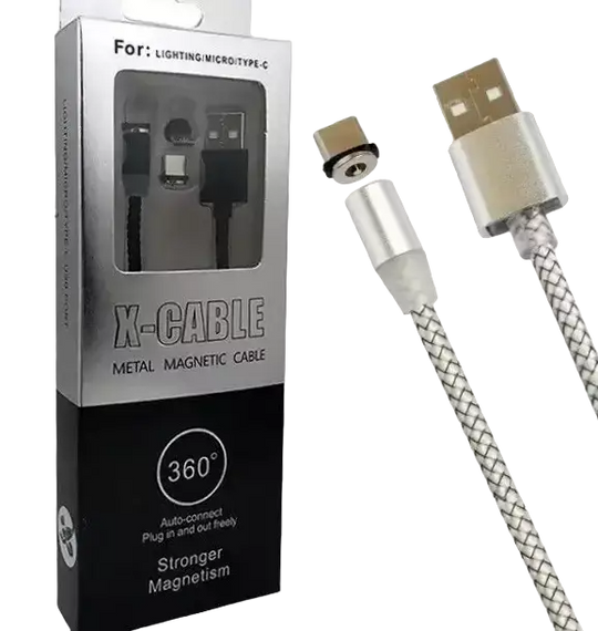 Магнитный кабель 3 в 1 USB - microUSB / Lightning / Type-C