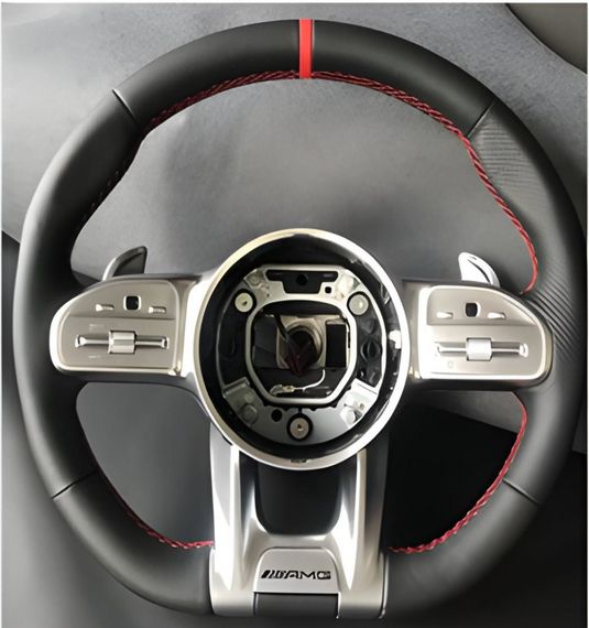 Кермо AMG 2018-Style (чорний -2025 червоний, 3pin) для Mercedes C-class W204 2007-2015 рр