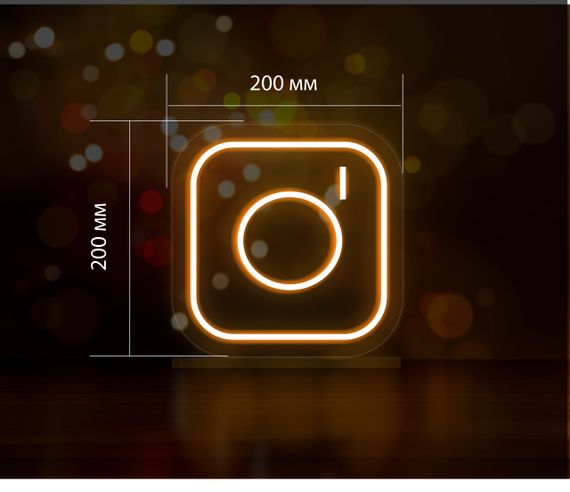 Неоновий світильник Інстаграм 200х200 acr-n000032 | Зображення 2