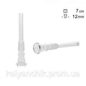 Чиллум скляний d  12мм, L  7см