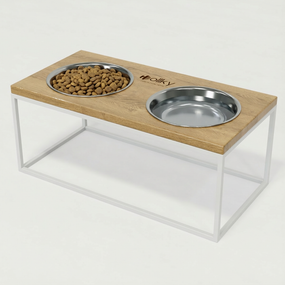 Миски на подставке для больших собак Hollky Base XL20 (2 × 1,8 л) BXL20-522620-WHNT