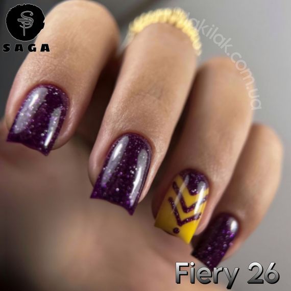 Світловідбиваючий гель-лак SAGA 26 Fiery 9мл