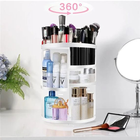 Органайзер для косметики 360 ° Rotation Cosmetic Organizer - Білий | Зображення 5