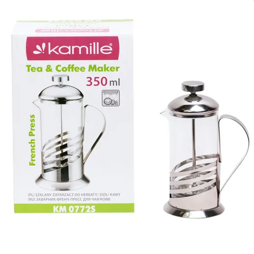 Френч-прес 350мл скло/нержавіюча сталь 0772S KAMILLE | Зображення 4