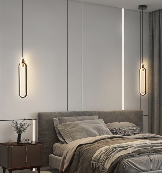 Люстра світлодіодна підвісна LED світильник для квартири на стелю лед 26996 Чорний 40-150х10х10 см. | Зображення 2