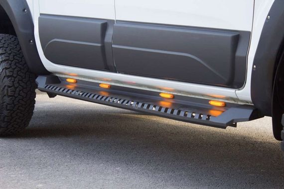 Боковые Подножки Dakar V1 с LED (2019-2025, 2 шт, металл) для Mitsubishi L200 | Зображення 3