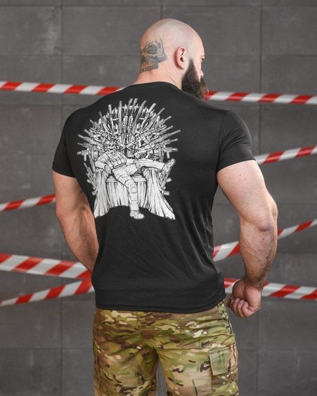 Тактична потоотводна футболка SABUR трон чорна НП5192 | Зображення 2