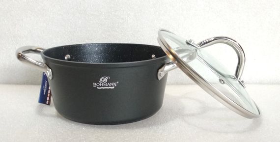 Каструля Bohmann BH-7421-20, 2.5 л, 20 см, алюмінієва з кришкою та антипригарним покриттям | Зображення 6
