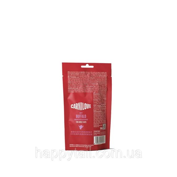Мягкое лакомство для кошек Carnilove Soft Snack с мясом буйвола и голубикой — беззерновые снеки 50 г | Зображення 1