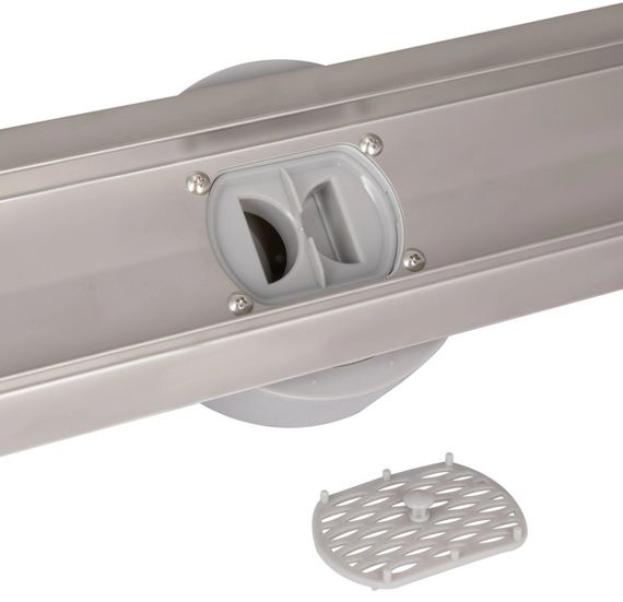 Линейный трап Qtap Scorpio Tile800 из нержавеющей стали, под плитку (поворотный сифон/сухой затвор) QTSCOTILE800 | Зображення 3