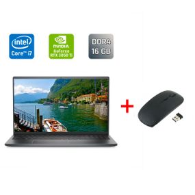 Ігровий ноутбук Dell Vostro 15 7510 / 15.6" (1920x1080) IPS / Intel Core i7-11800H (8 (16) ядер по 2.3 - 4.6 GHz) / 16 GB DDR4 / 512 GB SSD / nVidia GeForce RTX 3050 Ti, 4 GB GDDR6, 128-bit / WebCam / Fingerprint / Windows 11 б/в + Подарунок Миша / USB