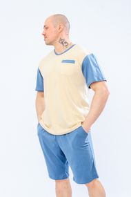 Піжама чоловіча (футболка+шорти) Носи своє 60 Бежевий (p-5941-33716)