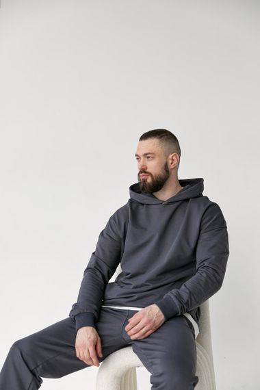 Чоловічий спортивний костюм колір графіт р.S 421100 | Зображення 4