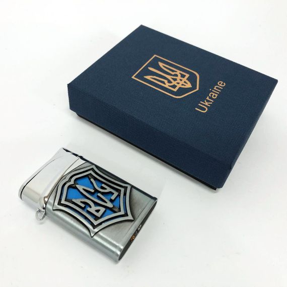Запальничка газова ЗСУ (Подарунка, Гостро полум'я) HL-4112-4. YT-600 Колір: срібло | Зображення 5