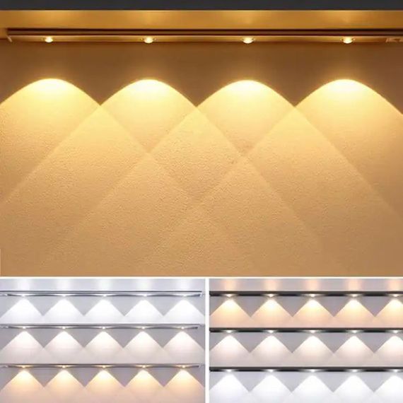 Сенсорный светильник LED с датчиком движения MZ-L1602 (40*10*400mm) Black | Зображення 1