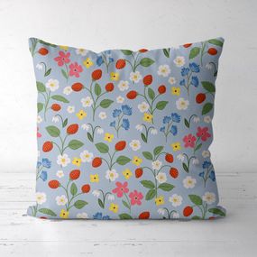 Подушка декоративна Soft Цветы и земляника 45x45 см (45PST_23M017)