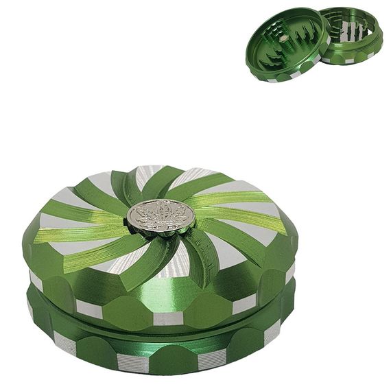 Гриндер Железный "Relief 60mm Green" Мельница Для Специй