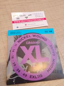 Струни D'Addario струни для електрогітари Daddario Nickel Wound 11-49