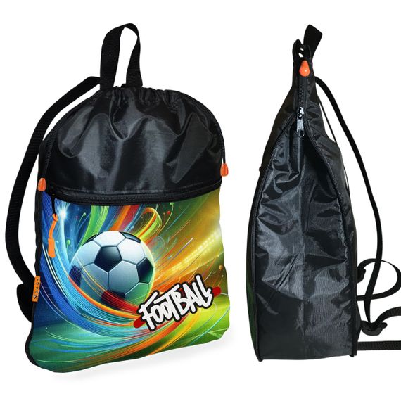 Рюкзак-мешок для школы с футбольным мячом детская сумка для обуви и спортивной одежды (01469)