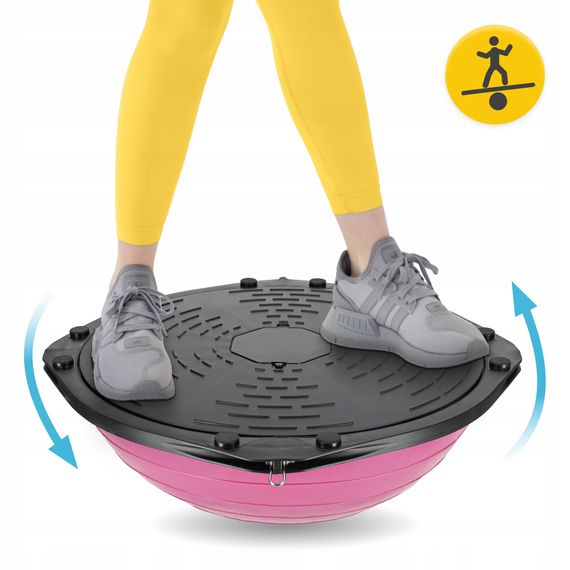Балансувальна платформа 4FIZJO Bosu Ball 60 см Pink (P-5905973402453) | Зображення 9