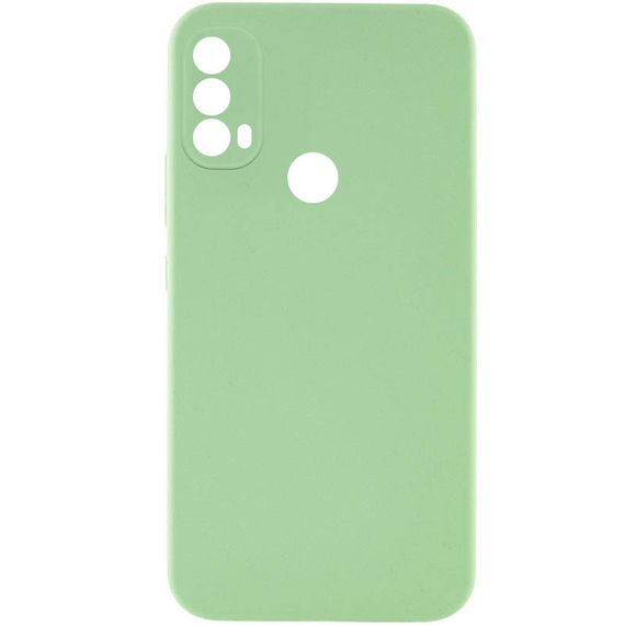 Чехол Silicone Cover Lakshmi Full Camera (AAA) для Motorola Moto E40 Мятный / Mint