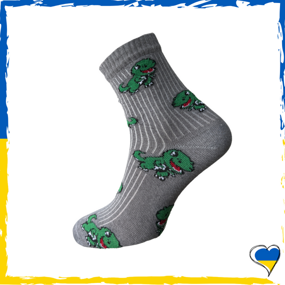 Шкарпетки жіночі / підліткові принт Динозавр. Шкарпетки з приколами. Носки принт 36-40