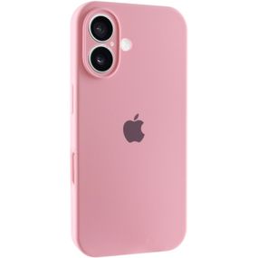 Чехол Silicone Case Full Camera Protective (AA) для Apple iPhone 16 (6.1") Розовый / Light pink