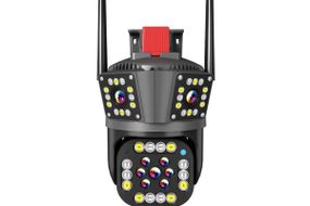 Wi-Fi видеокамера с тремя объективами уличная SD/карта YOSO YO-IPC49D6MP50 PTZ 2.8mm V380