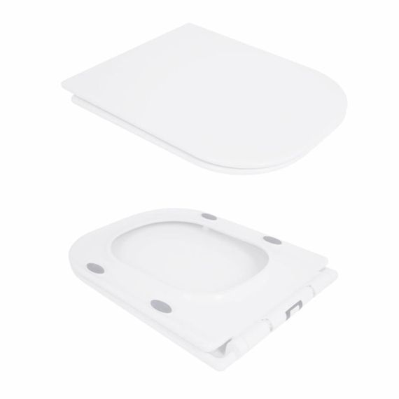 Унітаз-компакт Qtap Presto Quadro безобідковий із сидінням Soft-close QT24221215AW | Зображення 7