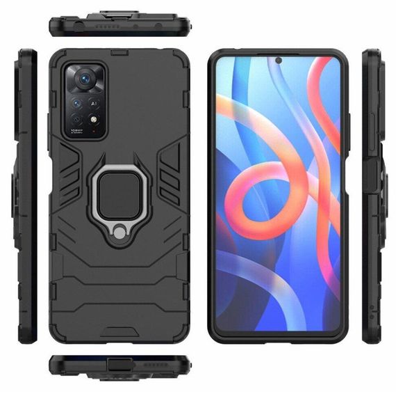 Чохол бампер Primolux Ring Armor для Xiaomi Redmi Note 12 Pro 4G - Black | Зображення 1