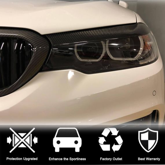 Реснички на Фары Сухой Карбон (2017-2020) для BMW 5 серия G30/31 | Зображення 2